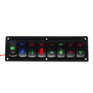 <span class=keywords><strong>8</strong></span> gang Rocker chuyển đổi bảng điều khiển-<span class=keywords><strong>12</strong></span> V/24V không thấm nước biển hộp điều khiển với QC3.0 + pd3.0 kép USB sạc cho xe ô tô, xe tải & thuyền - Product Image 6