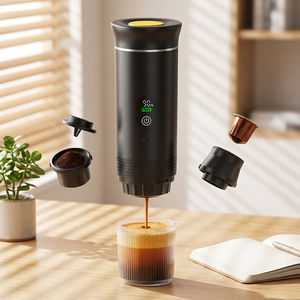 Cafetera espresso portátil recargable por USB para viajes, hogar y oficina, compatible con cápsulas. - Product Image 1