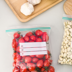 Venta al por mayor resellable personalizado PE doble cremallera bolsa Ziplock bolsas con logotipo para alimentos - Product Image 3