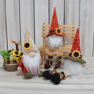 Attiigny Automne Décor Ferme Vacances Rustique Récolte Gnomos Thanksgiving Day Santa Gnomes Peluche