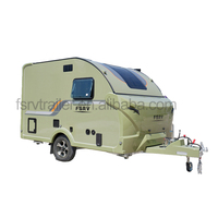 Caravane de camping professionnelle en cuir PVC de couleur personnalisée avec cuisine, salle de bain et toilettes