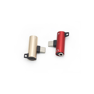 Hot bán Chất lượng cao 2 trong 1 <span class=keywords><strong>USB</strong></span> Type-C đến 3.5 mét âm thanh <span class=keywords><strong>USB</strong></span> C Adapter headphone Charger Adapter cho điện thoại di động - Product Image 3