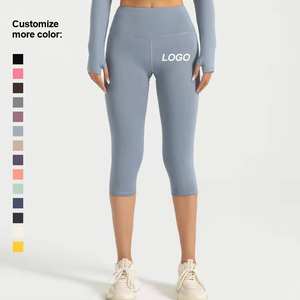 เลกกิ้งวิ่งเอวสูงแบบปรับได้สำหรับผู้หญิง ยกกระชับสะโพก เนื้อผ้านุ่ม ยืดหยุ่น เหมาะสำหรับออกกำลังกาย ฟิตเนส โยคะ และเล่นกีฬาในยิม - Product Image 1