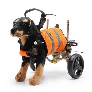 Kursi roda anjing baja tahan karat, perangkat pelatihan rehabilitasi hewan peliharaan untuk kaki cacat dukungan kaki belakang stabil - Product Image 1