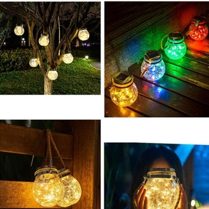 Lámpara Solar LED de Cristal con Diseño de Frasco de Vidrio, Decoración Creativa para Jardín, Patio, Botella de los Deseos, Luz Nocturna - Product Image 3