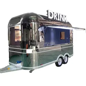 Food Cart Beverage Vending Cart Outdoor Mobile Fast Food Trailer Customized Food Truck With Full Kitchen