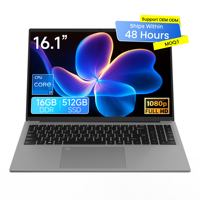 Laptop Tipis Seri Bisnis 16,1 Inci Intel I7-1060NG7 Quad Core Windows 11 16:10 512GB SSD DDR4 1920x1200 Panel IPS Stok Tersedia