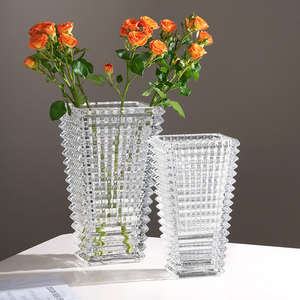 थोक नए प्लास्टिक कृत्रिम फूल गुलदस्ता पारदर्शी लंबा स्पष्ट सिलेंडर फूलों के फर्श कांच के फर्श के शीशे - Product Image 6