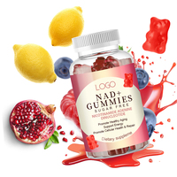 Gomitas NAD de Alta Calidad para Adultos, Vitalidad Diaria, Antienvejecimiento, Cuidado de la Piel, Antioxidante, 60 Unidades, 1-2 por Porción, Personalizadas