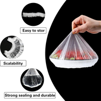 500 Stuks Wegwerp Elastische Voedselhoezen 38 Cm/42 Cm Food Grade Pe Stretch Bowl Covers Voor Keuken Koelkast Voedsel opslag