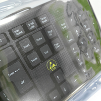 Allesd Set Keyboard dan Mouse berkabel, aksesori komputer ESD Anti statis
