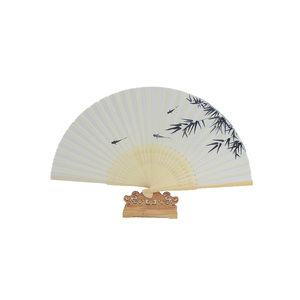 Éventail pliable portable en bambou blanc vierge personnalisable Domi pour peinture <span class=keywords><strong>de</strong></span> logo, publicité musicale traditionnelle, cadeaux <span class=keywords><strong>de</strong></span> mariage - Product Image 5