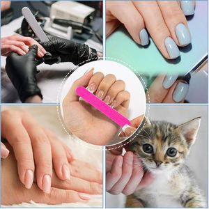 Limas de Uñas Reutilizables de Doble Cara con Logotipo Personalizado, Grano 100/180, para Uñas Acrílicas - Product Image 3