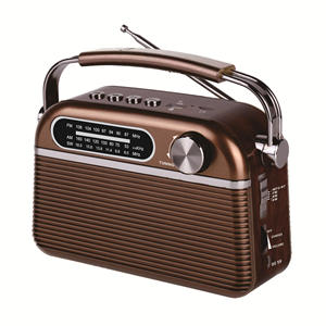 Radio FM AM SW portable multifonction rétro avec poignée, haut-parleur intégré, lecteur de musique USB TF, stéréo haute sensibilité pour la maison - Product Image 4