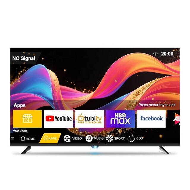 Customizable 4K Android WiFi Flat Screen Smart TVs HD 32 40 50 55 65 Inch Smart LCD LED Televisions for Hotels