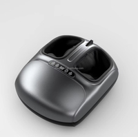 Masseur de pieds électrique à pétrissage profond Shiatsu avec télécommande sans fil, compression d'air et chaleur apaisante pour la relaxation à domicile et au bureau