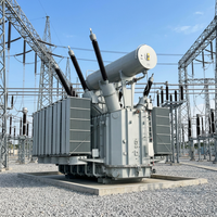 Transformateur de puissance triphasé immergé dans l'huile 220 kV 20000-400000 kVA Sortie 11 kV 50 Hz Grande capacité pour postes de transformation réseau Hydro Éolien