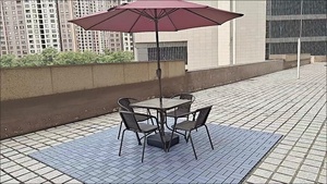 Azulejos de cubierta de patio compuestos de madera y plástico, azulejos de cubierta entrelazados DIY - Product Image 4