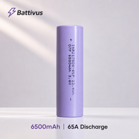 Batterie Li-ion Battivus INR21700S-65P 6500mAh 3.6V 50A à décharge élevée pour drone UAV VTOL, avion longue portée, stock européen