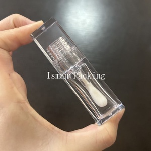 ISMAN Offre Spéciale – Tube de brillant à lèvres carré transparent 8ml 10ml avec grand applicateur, emballage transparent pour gloss, bouteille personnalisable avec logo - Product Image 6