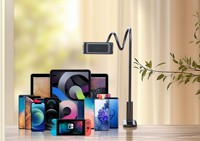 Support universel flexible pour tablette et téléphone, compatible iPad, avec pince longue, support paresseux, flexible et pliable, en métal épaissi et ABS, personnalisable