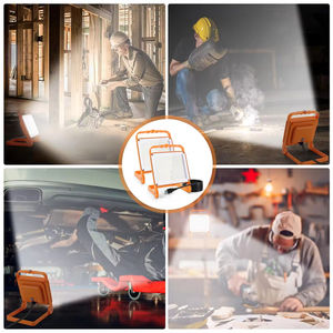 Lámpara de Trabajo LED de 50w, IP65 Impermeable, para Taller, Garaje, Obras de Construcción, Cuerpo de Aluminio, Luz de Inundación Ajustable - Product Image 4