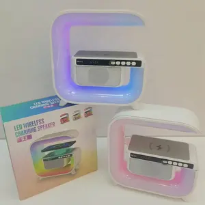 G3 Bluetooth speaker trending products 2023 Smart subwoofer Colorful atmosphere light wireless charger mini desktop speaker