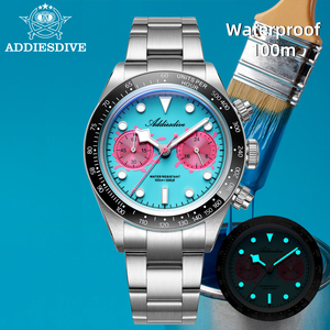 Montre Chronographe à Quartz 40mm en Gros, Mouvement Japonais <span class=keywords><strong>VK64</strong></span>, Acier 316L, Lunette Céramique, Luminescence BGW9, Étanche 100m, Logo Personnalisé - Product Image 2
