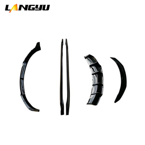 Piezas de modificación de coche Langyu, Kit de carrocería de fibra de carbono seco, labio delantero, difusor trasero, alerón de falda lateral para Tesla <span class=keywords><strong>Model</strong></span> <span class=keywords><strong>3</strong></span> Bodykit - Product Image 2