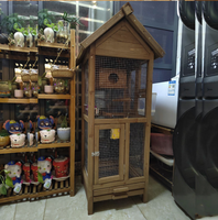 Haute qualité jardin extérieur Cage pour animaux de compagnie étanche à l'eau bricolage grand perroquet en bois oiseaux Cage