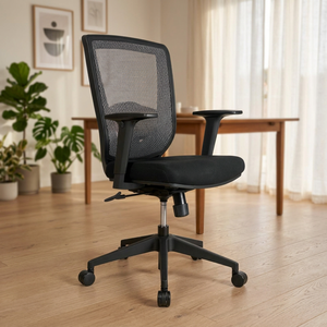 Silla de Oficina Ergonómica de Malla con Reposabrazos Ajustables y Base Giratoria para Uso en Oficina en Casa - Product Image 2