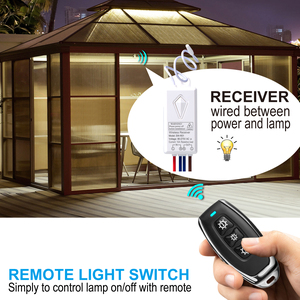 สวิตซ์ไฟระยะไกล<span class=keywords><strong>3</strong></span>ดวงสำหรับงานหนัก10A/1000W ชุดรับสัญญาณไร้สาย RF433กันน้ำเหมาะอย่างยิ่งสำหรับไฟ LED และในร่ม - Product Image 4