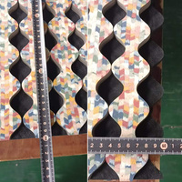 QIANQIAO Décoration murale acoustique moderne pour bureau, panneau en fibre de polyester ondulé imprimé en 3D CNC, NRC 0.85-0.95, ignifuge, imperméable