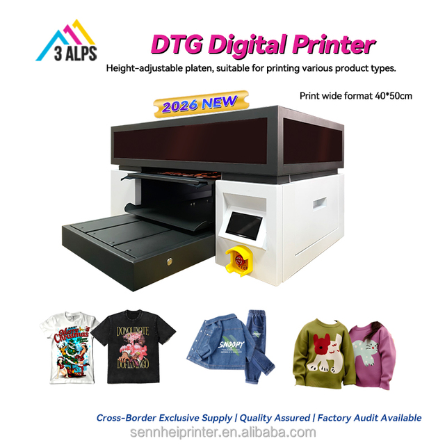 Direct to Garment DTG Printer T-shirt Printing Machine 4050 Automatic Machine Printing Soft Breathable Clothes