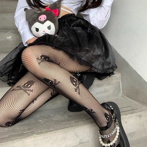 Skull Mesh Stockings 15D Thin Transparent Women's Tights For Clubbing And Fashion Wear - Product Image 1