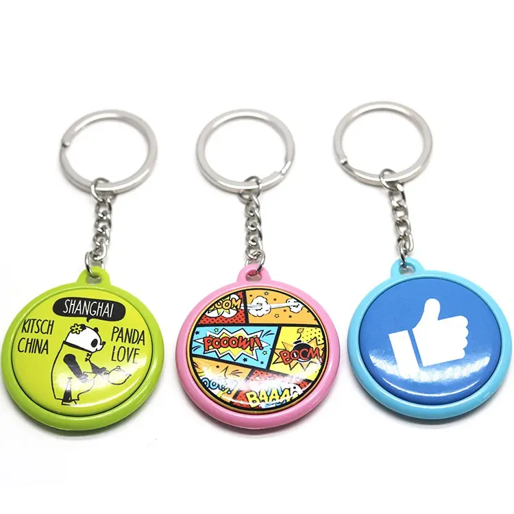 Hot selling DIY button keychain making double side 32mm Keychain Buttons materials