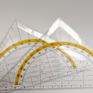 מודפס מותאם אישית בגודל משולש פלסטיק שקוף צורה סט תבנית ציור - Product Image 4