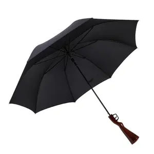 Rechte Auto Open Promotionele Geweer Paraplu Golf Paraplu Reizen Outdoor Super Markten Met Schouderriem All-Seizoen