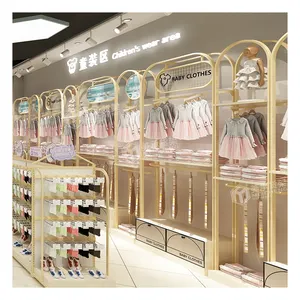 Meicheng Clothes Shop Equipment Kids Store Clothing Rack For Retail Store Clothing