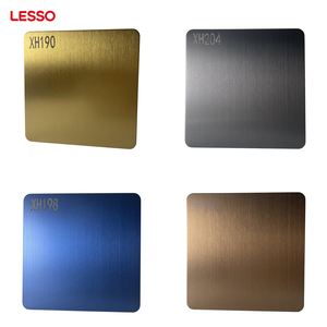 แผ่นเหล็กสแตนเลสตกแต่งสี <span class=keywords><strong>LESSO</strong></span> 201/304/316 แบบขัดเงาและปัดสี สำหรับแผงผนัง - Product Image 2