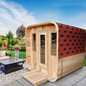 Sauna Infrarroja Cúbica <span class=keywords><strong>para</strong></span> 4-6 Personas, con Calentador Eléctrico, Puerta de Vidrio Templado, Bajo EMF y Ecológica, Cabina de Vapor <span class=keywords><strong>para</strong></span> el Hogar - Product Image 4