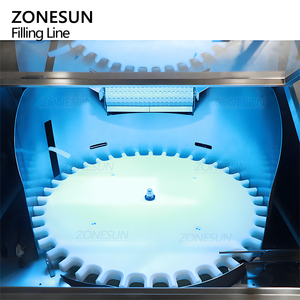 ZONESUN Servomotor automático Metal Enlatado Ambientador de aire para automóvil Llenado de líquido Línea de producción de tapado - Product Image 2