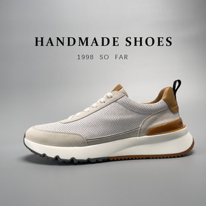 Chaussures décontractées en cuir faites à la main, chaussures Agan authentiques pour hommes, chaussures pour hommes en cuir véritable respirant. - Product Image 2