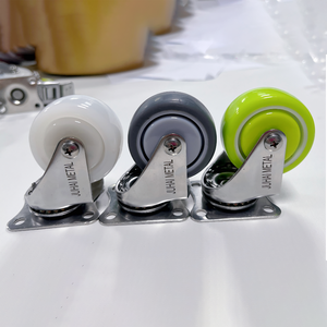 Fabrik preis benutzer definierte Farbe 2 Zoll 50kg Tragfähigkeit Edelstahl tpr Nylon pu Nachlauf Stahl Rollen rad starr - Product Image 2