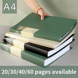 A4 Data Book Insert Folder Transparent Inner Page 20/30/40/60 PVC Material <b>File</b> Folder Test <b>Paper</b> & Music Folder School Use - Product Image 3