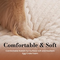 Coussin pour animaux de compagnie (chiens et chats) en mousse alvéolée pliable, surface douce et luxueuse, fond antidérapant, amovible et lavable en machine.