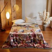 Parure de lit quatre pièces 100 % soie de mûrier, écologique, 500 fils, coutures soignées, douce, respectueuse de la peau, luxe léger, housse de couette, drap et taies d'oreiller