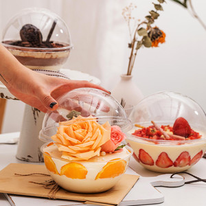 Cookie Clear Container Transparent Plastic Disposable Ice Cream Container with Lid