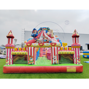 2025 Popular Commercial Castle Kids <b>Inflatable</b> <b>Bouncer</b> Bounce House Playground Ferris Wheel Bouncy Castle for Party with Slide - Product Image 2