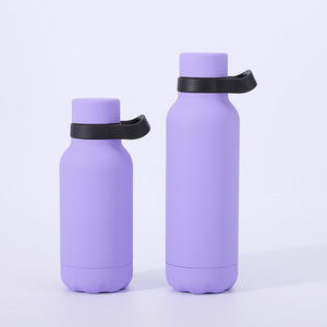 Custom logo Vacuum Insulated Stainless Steel <strong>Water</strong> <strong>Bottle</strong> Small Mouth <strong>Water</strong> <strong>Bottle</strong> with Silicone Handle - Product Image 6